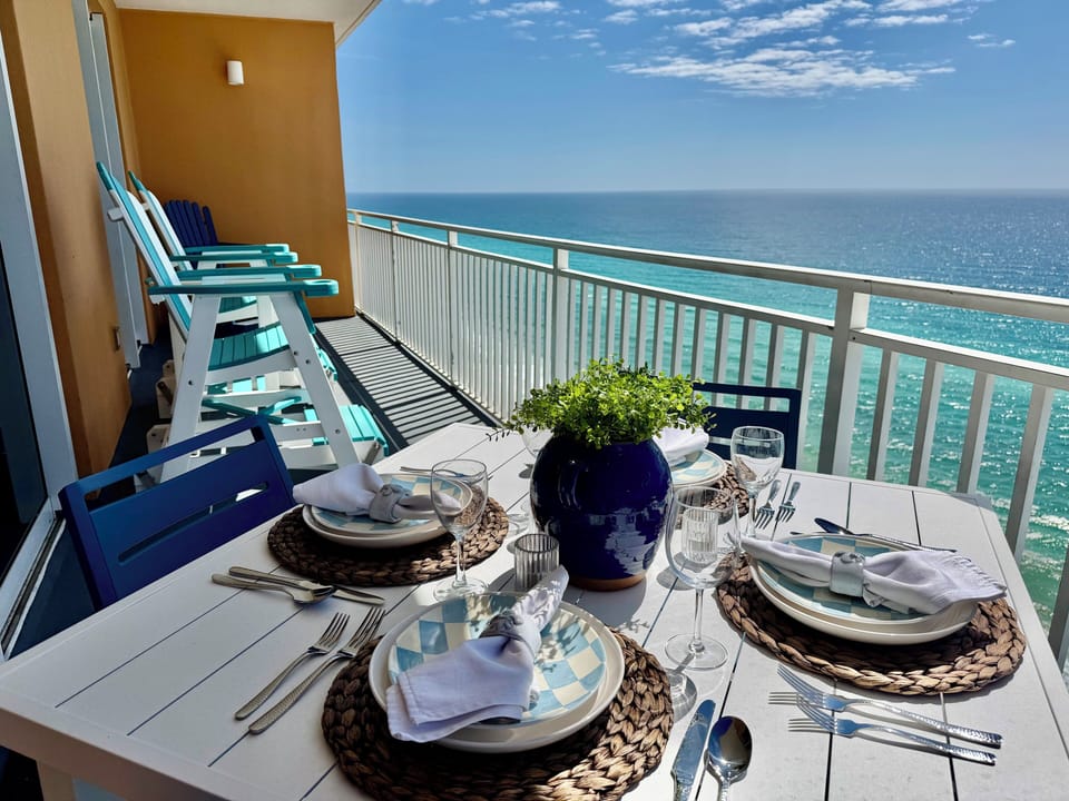 Dining on your private balcony 