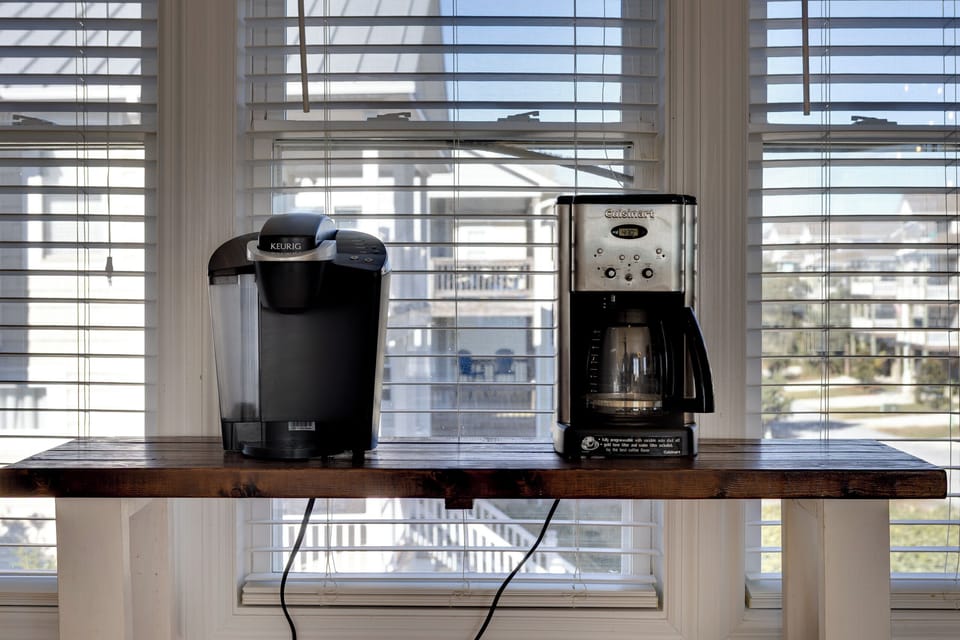 Coffee station with Keurig and drip brewer