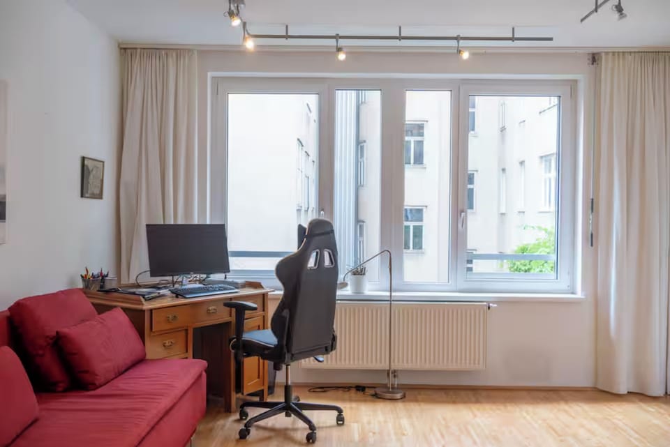 Living Room and Workspace 