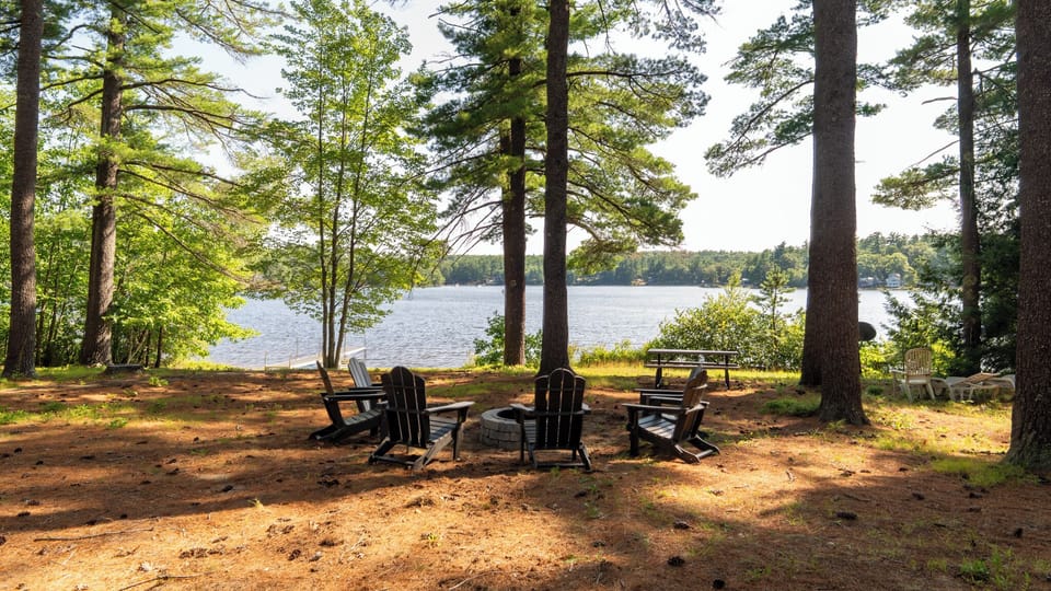 Firepit overlooking the lake