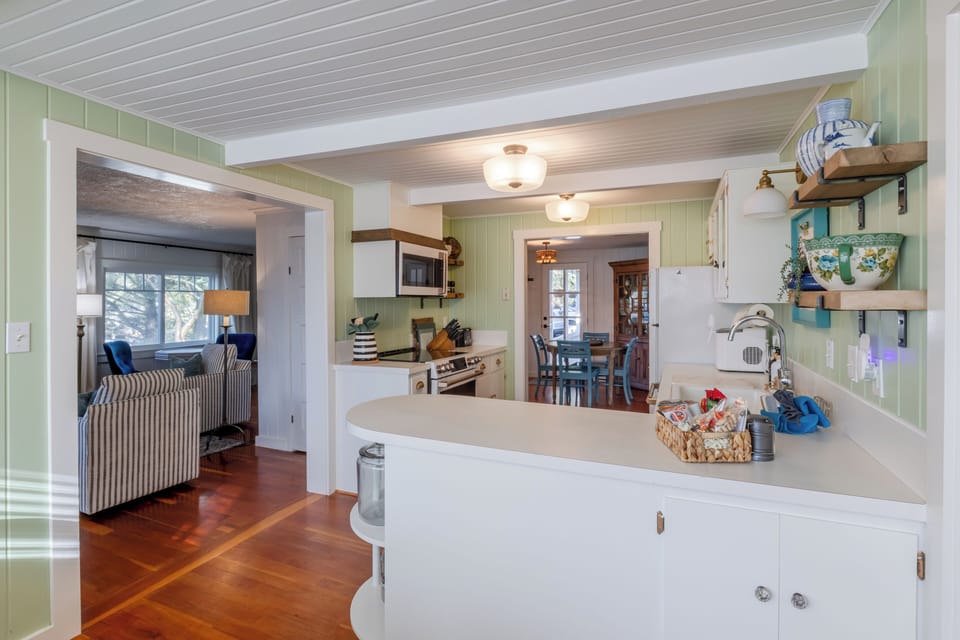 Open layout connects the main spaces for easy gathering.