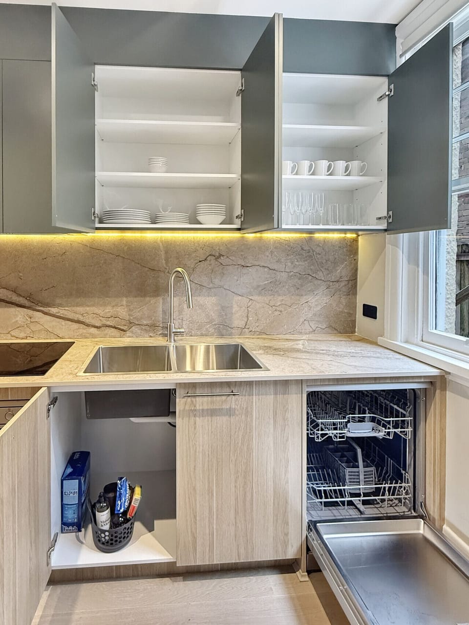 kitchen is fully stocked