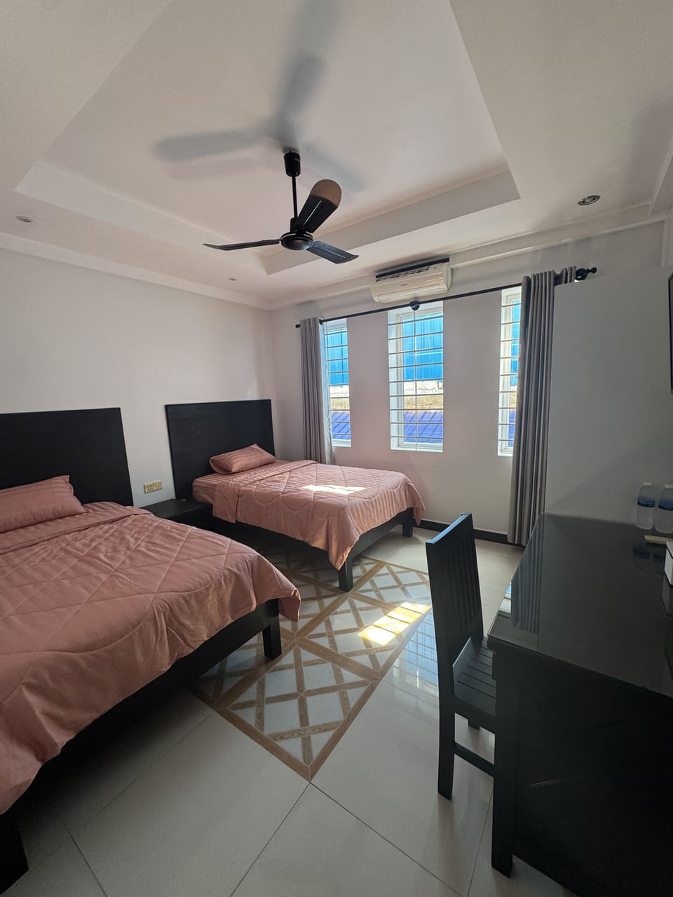 Standard Double or Twin Room, Multiple Beds | Desk, laptop workspace, blackout drapes, iron/ironing board