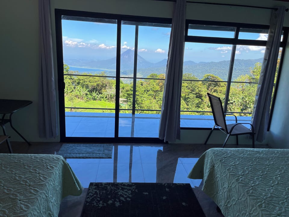 Standard Double Room, 2 Double Beds, Mountain View | Frette Italian sheets, premium bedding, down comforters