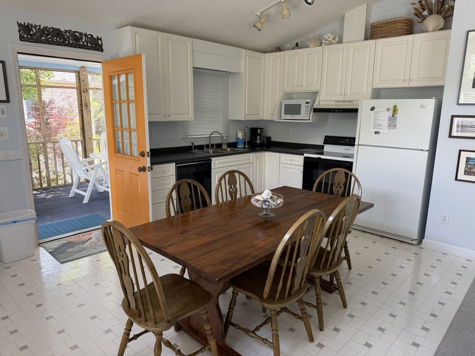 Kitchen and screened porch