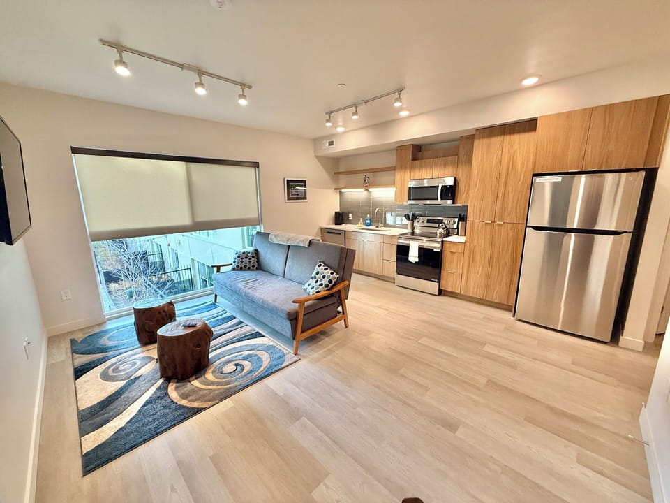 Luxury Apartment, Kitchen, Courtyard View | Living area | Flat-screen TV