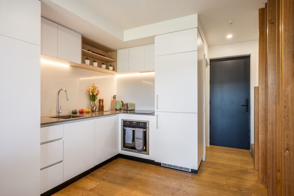 Full size fridge/freezer and dishwasher