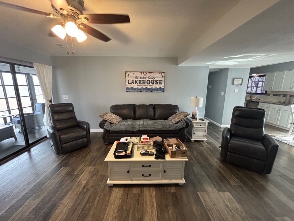 Queen sofa sleeper with room for queen air mattress (located in walk-in closet)