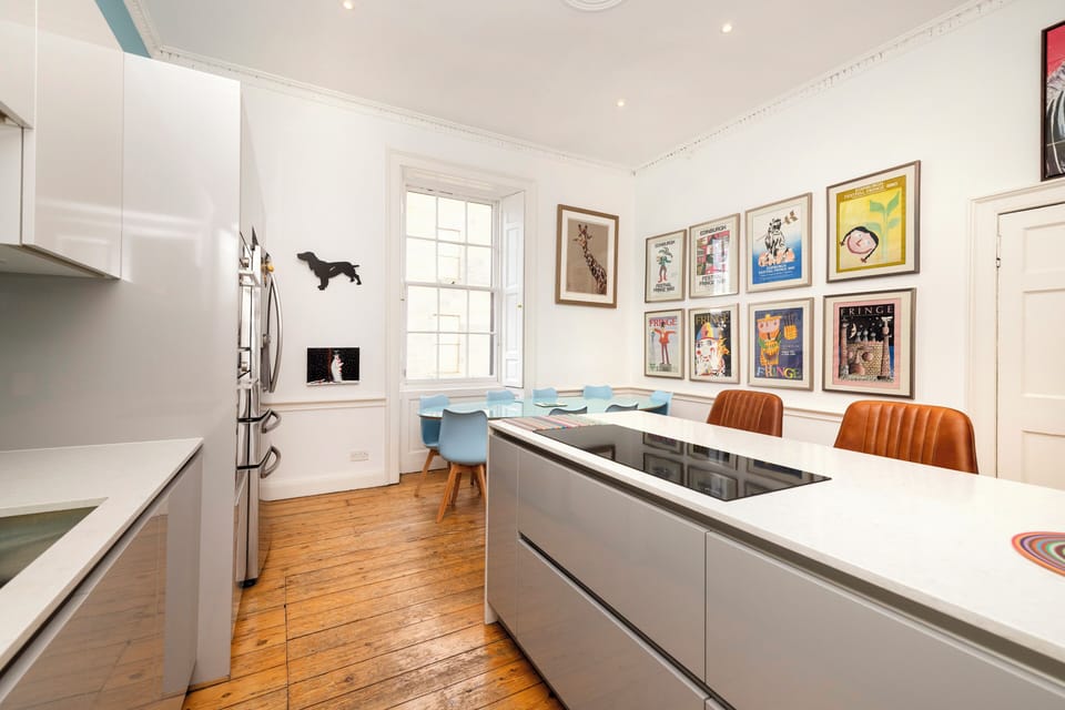 Apartment, City View | Private kitchen | Full-size fridge, microwave, oven, stovetop