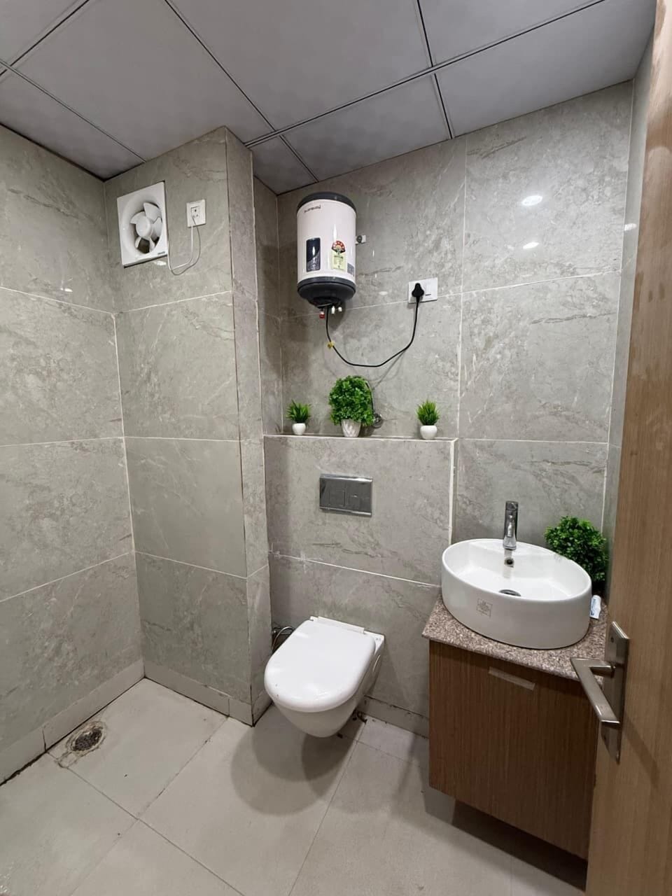 Slippers, towels, soap, shampoo