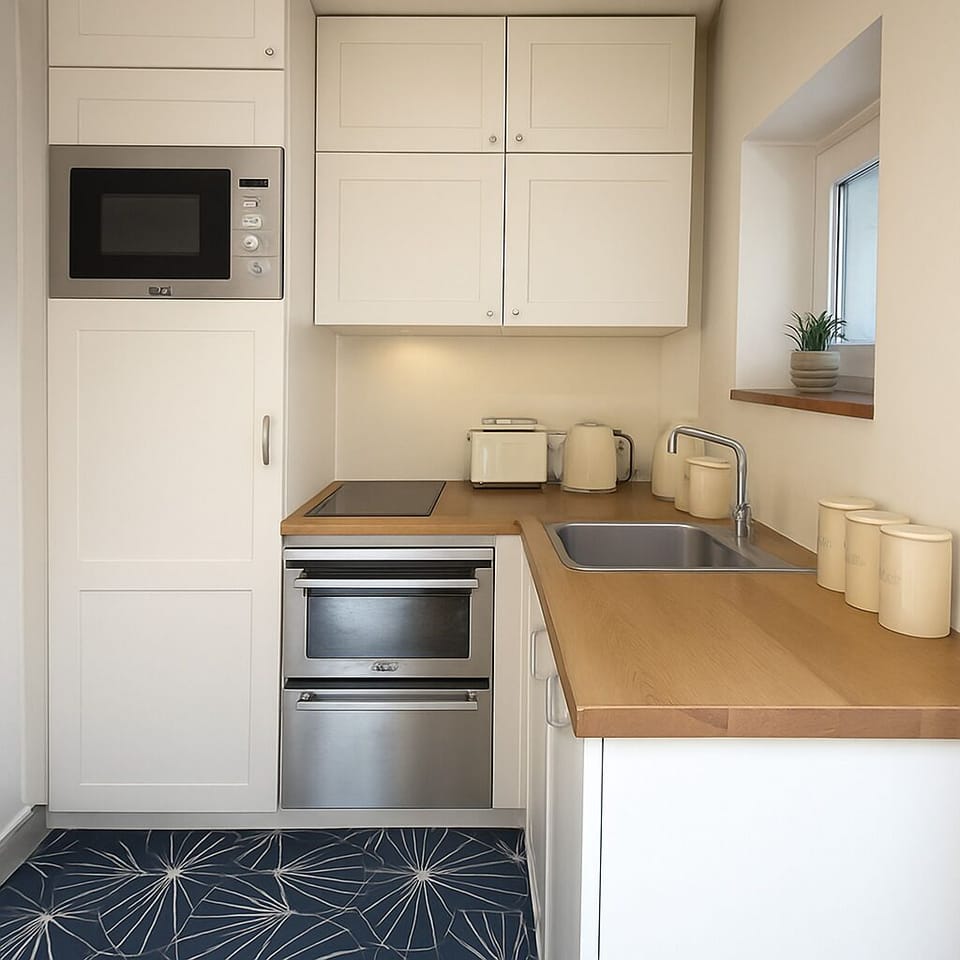 Apartment | Private kitchen | Fridge, oven, stovetop, cookware/dishes/utensils