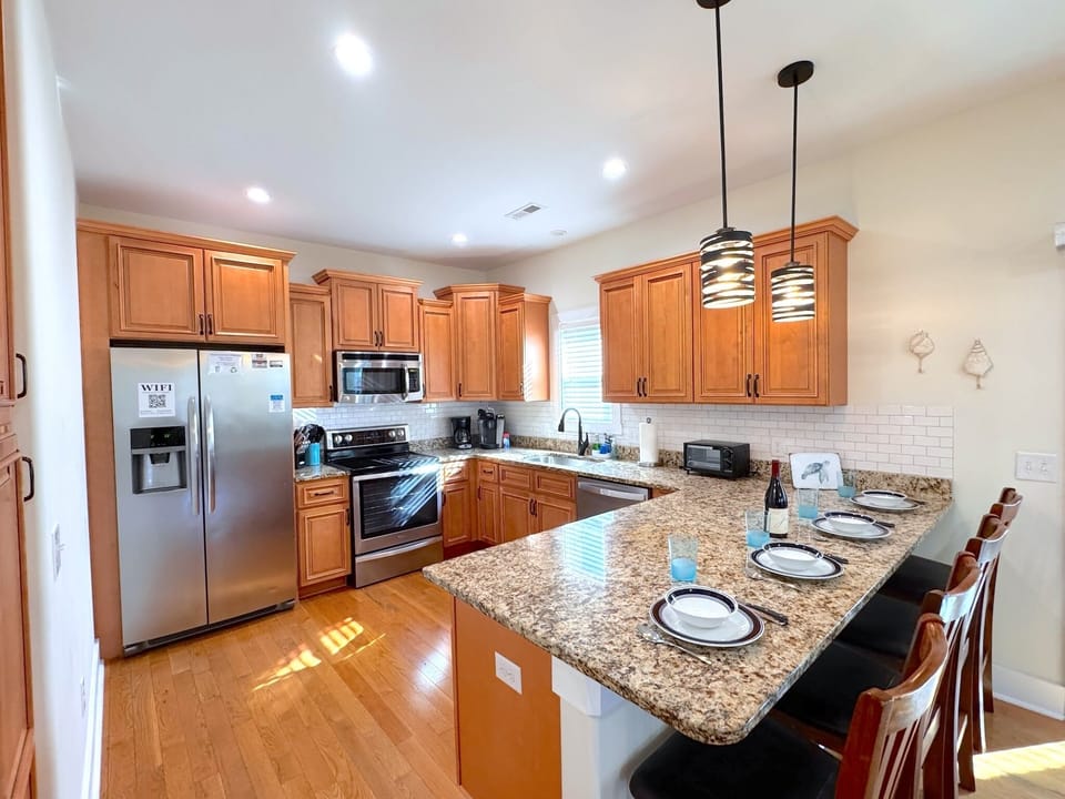 Lots of counter space means ample prep areas.