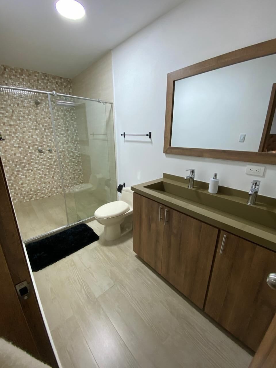 Family Room, Balcony | Bathroom | Shower, hydromassage showerhead, heated floors, towels