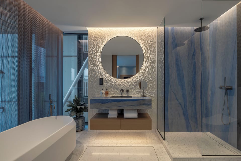 Premium Double Room, River View | Bathroom | Hair dryer, slippers, electronic bidet, heated floors
