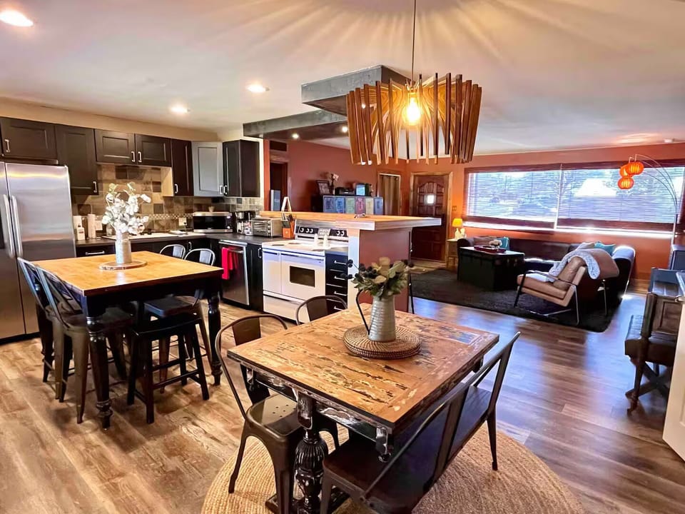 Kitchen open to both Den and Living Room