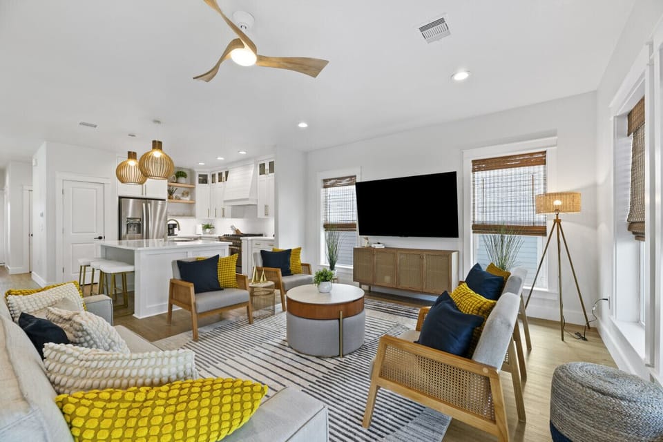 Share laughter & conversation in this inviting, open-plan space