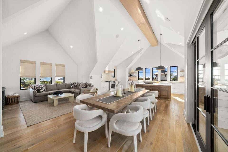 Open Concept Living, Dining, Kitchen, Wet Bar, and Outdoor Grill Area attached