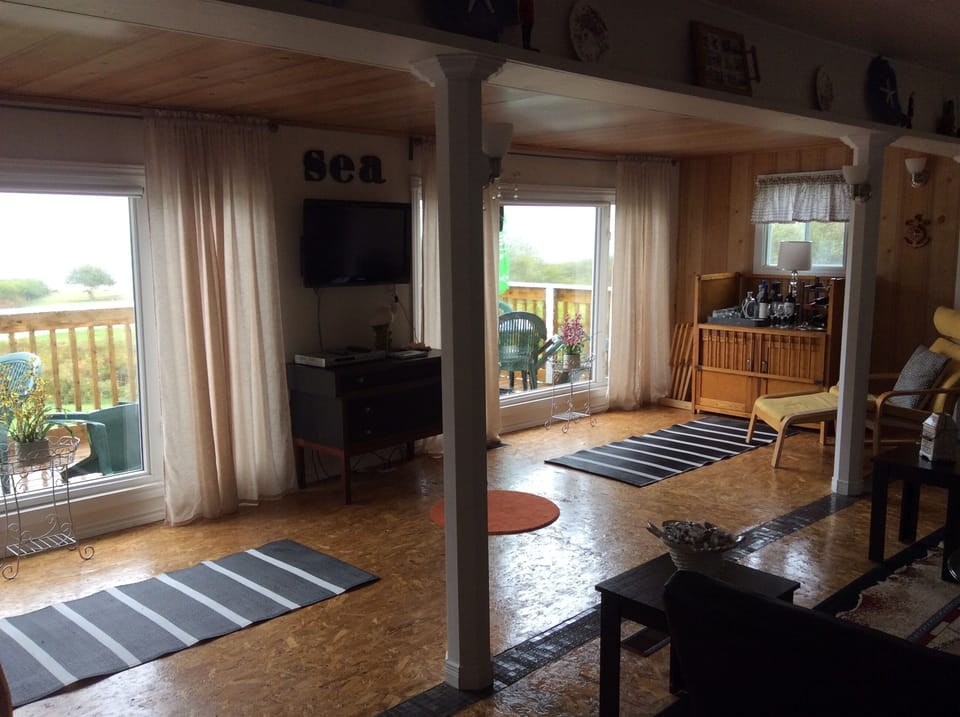 Living room and partial of the front deck