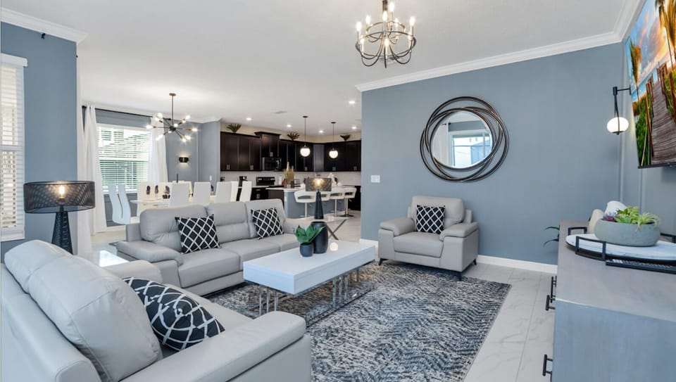 Plush couches in the living room