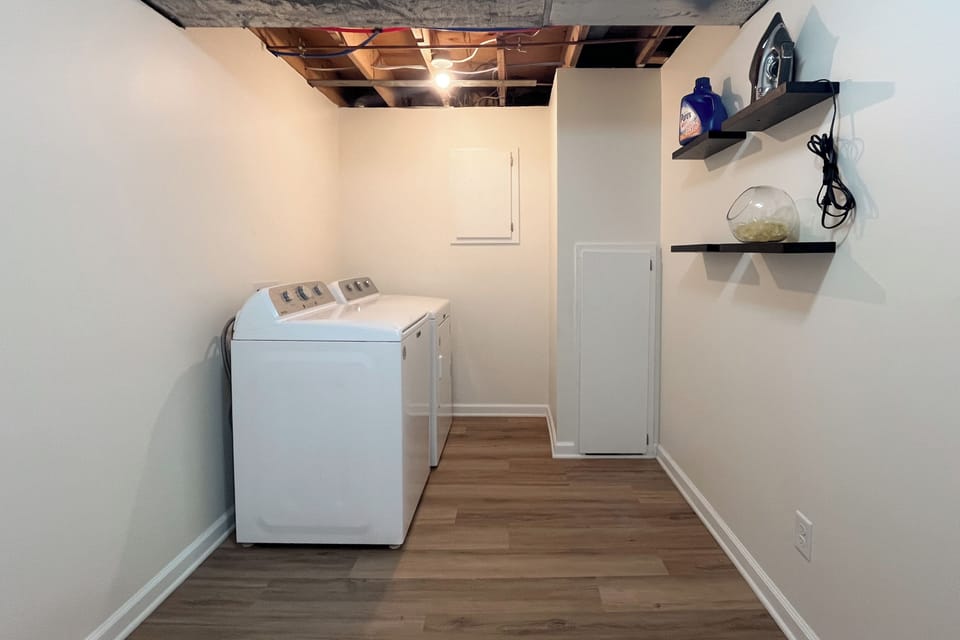 Washer and dryer available for guest use—laundry made easy.