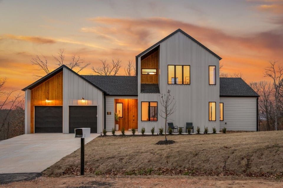 Grand executive home with spacious driveway and contemporary design—perfect for luxury group getaways.