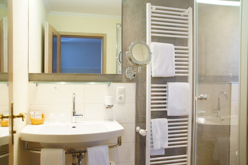 Free toiletries, hair dryer, towels