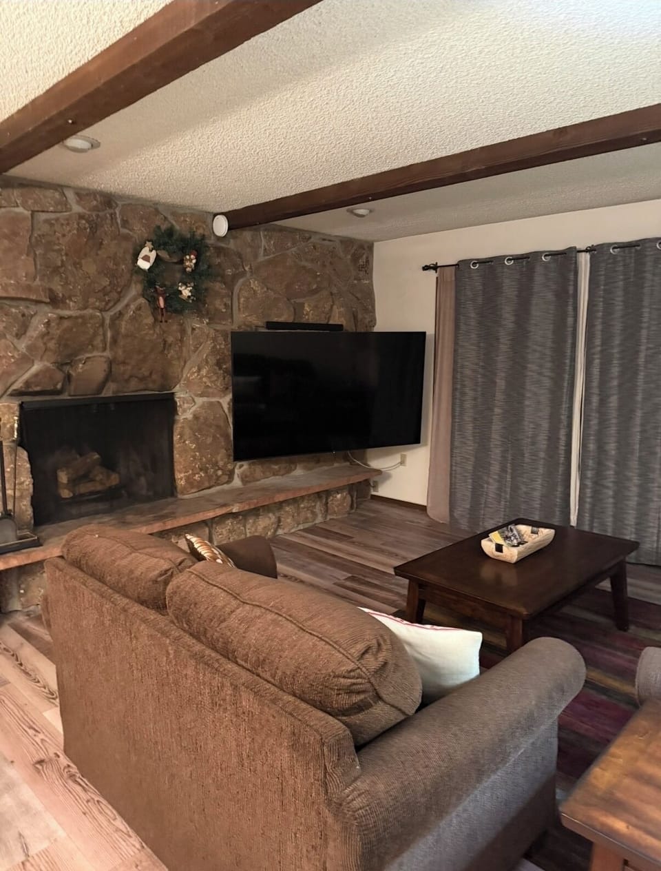 Living Room with new smart TV