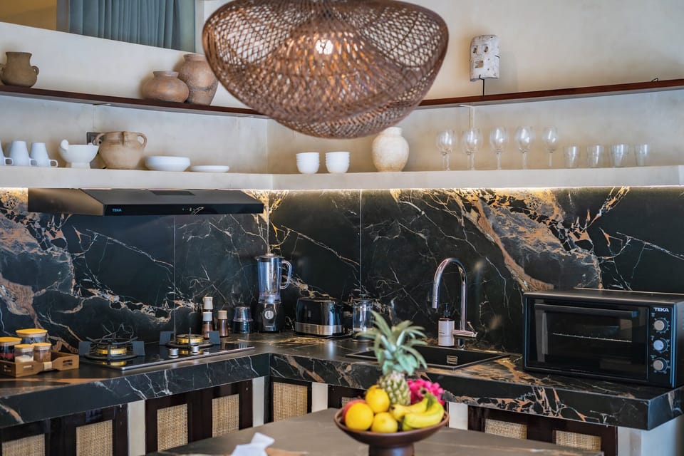 Villa, 3 Bedrooms, Patio, Pool View | Private kitchen | Full-size fridge, oven, stovetop, coffee/tea maker