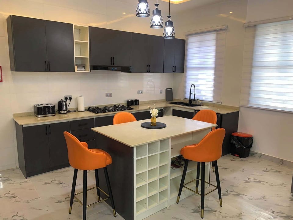 Economy Apartment, Balcony, City View | Private kitchen | Fridge, microwave, oven, stovetop