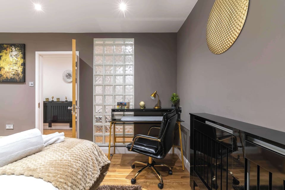 Stylish interior details throughout the apartment