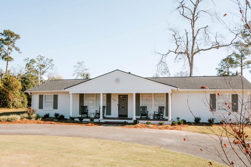 Welcome to your peaceful Southern retreat — a bright, beautifully styled home where comfort meets charm. Relax on the rocking-chair porch, unwind in serene surroundings, and enjoy a stay designed for effortless comfort and a touch of everyday luxury.