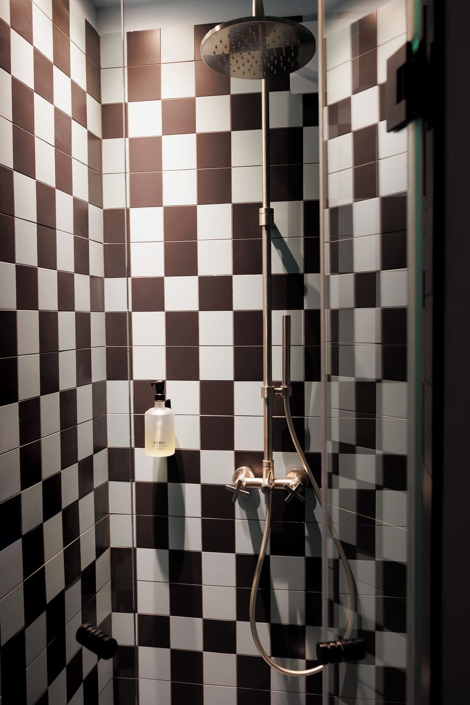 Shower, rainfall showerhead, eco-friendly toiletries, hair dryer
