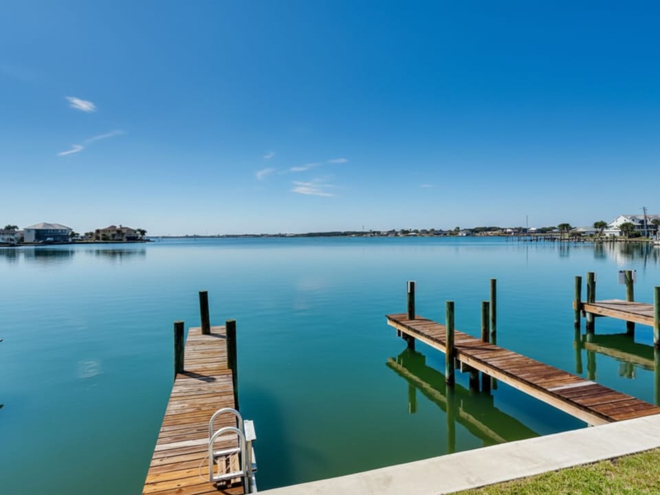View of Little Bay From Back Patio + Boat Dock