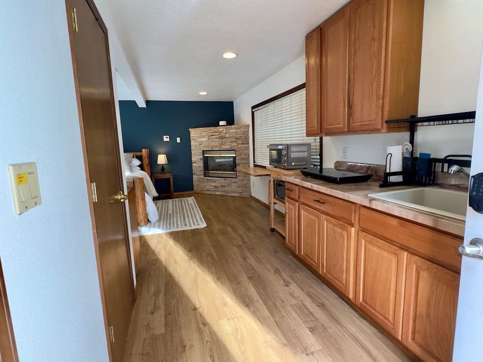 Welcome to the Barn!  Located just a few steps from the main house, the Barn is a perfect place for those that need their own space.  It has a queen bed, 3/4 bath and kitchenette and is fully ADA accessible! 
