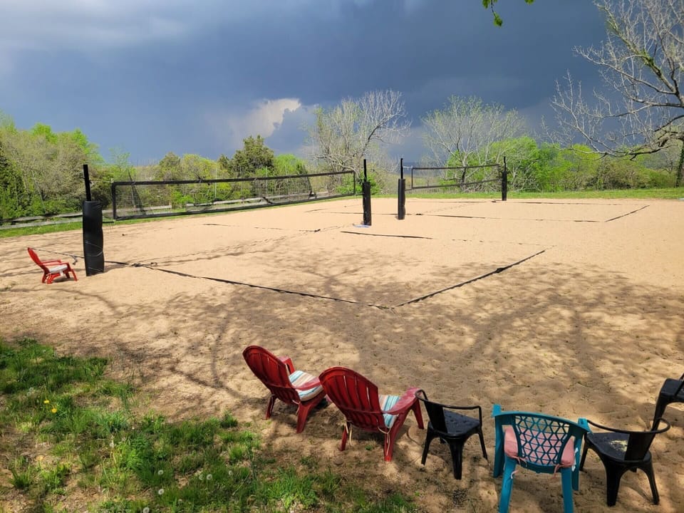 Two full sand volleyball courts!