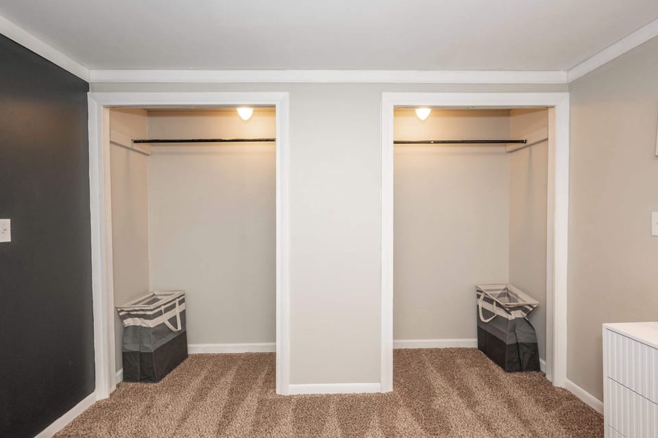 Plenty of space in the full-over-full bunk room