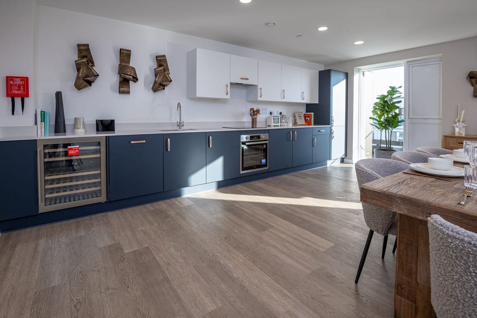 Fully equipped communal kitchen