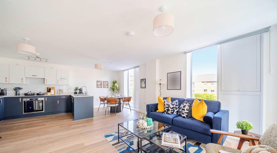 Welcoming living and dining area with modern furnishings