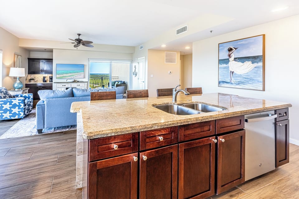 Kitchen Overlooking Living Area