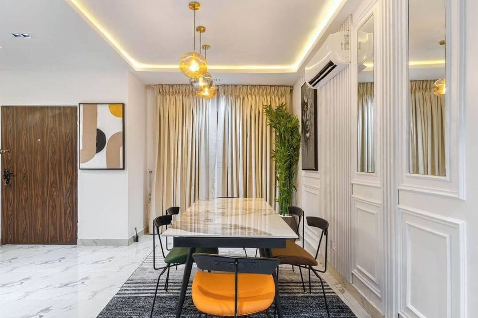 Economy Apartment, Balcony, City View | Dining room