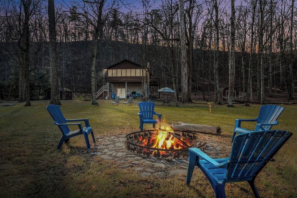 Get warm by the fire!