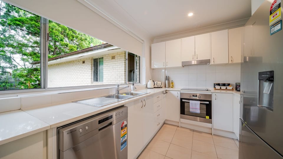Spacious kitchen with generous bench space