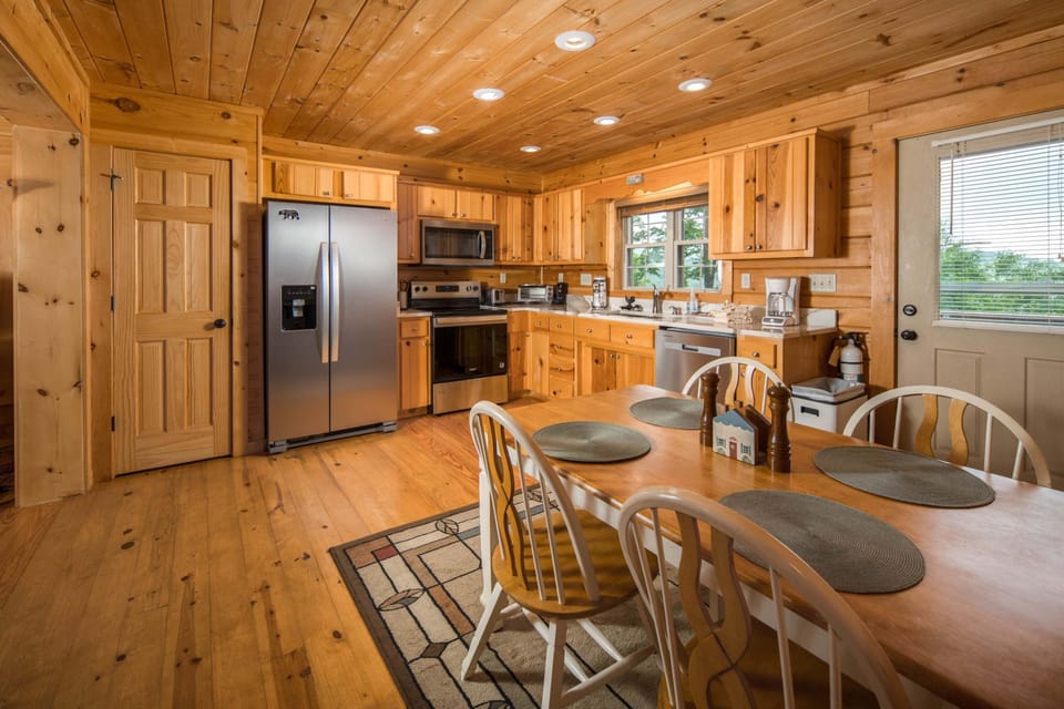 Spacious kitchen and dining area with an open-concept layout