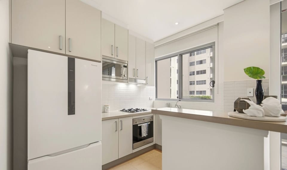 Practical kitchen area for preparing simple meals