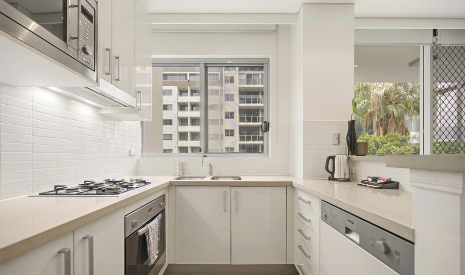 Practical kitchen area for preparing simple meals
