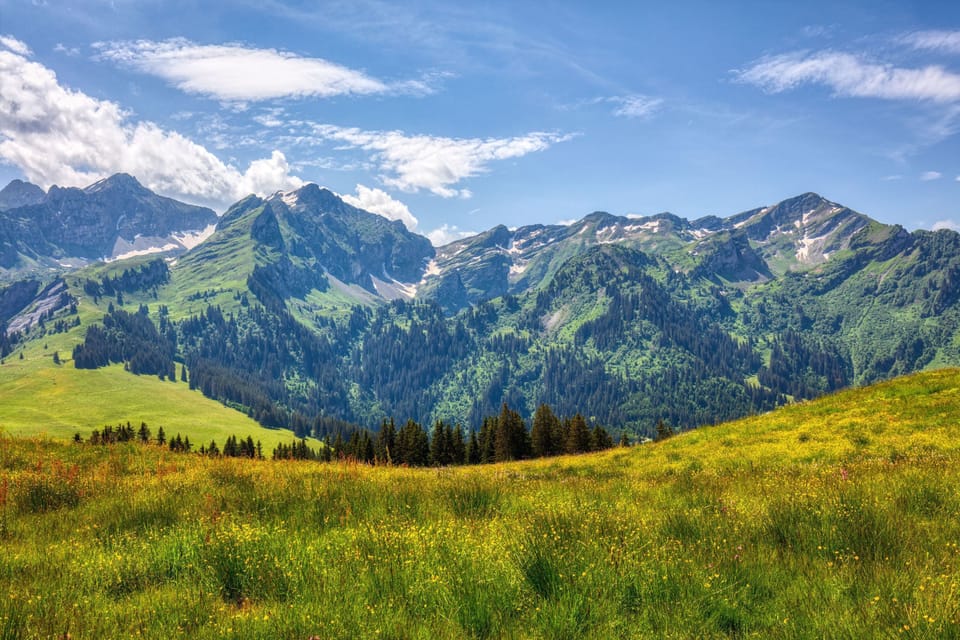 The Swiss Alps near Les Mosses