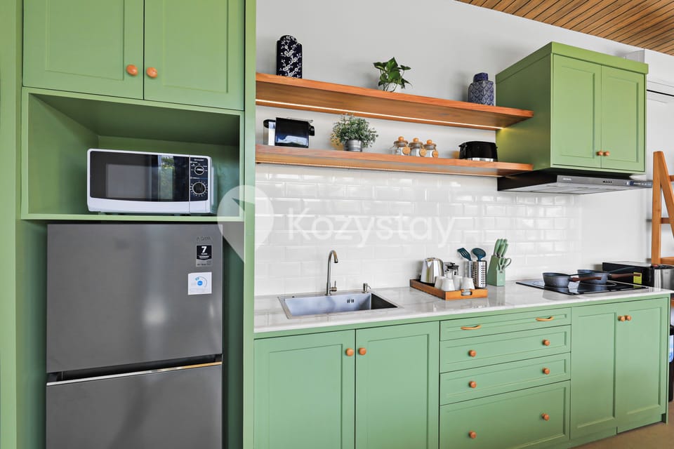 Villa, 3 Bedrooms, Pool View | Private kitchen | Full-size fridge, microwave, stovetop, coffee/tea maker