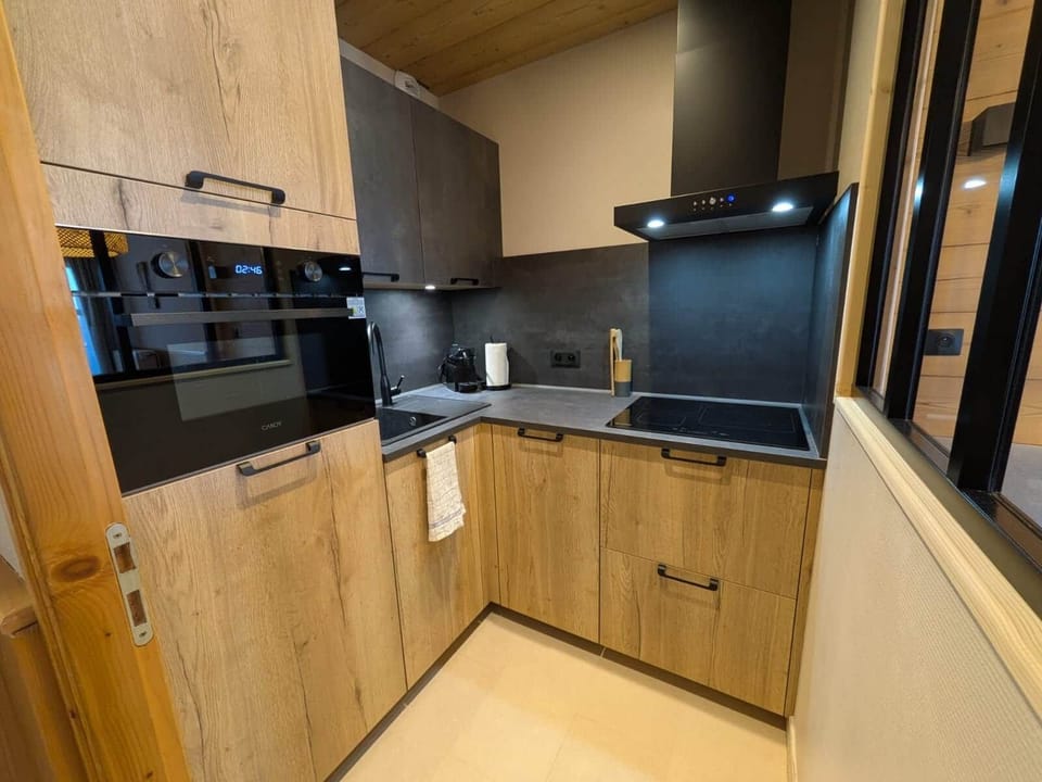 the kitchen