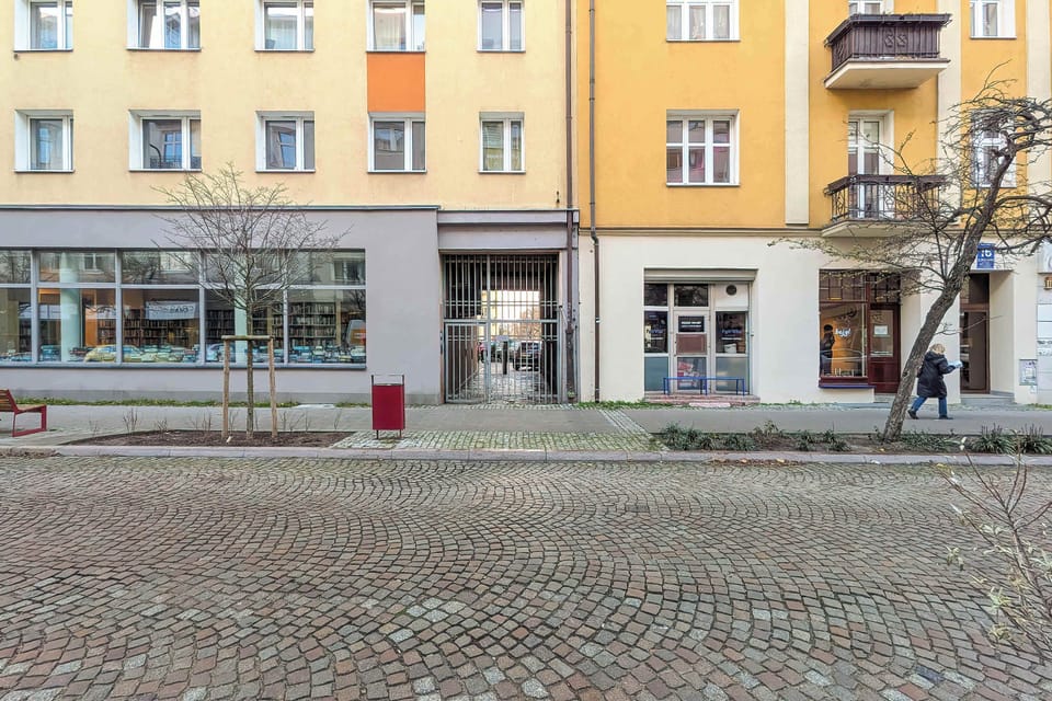 The building's central location ensures a convenient stay.