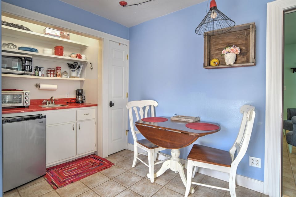 Welcome to Rosewood Studio - Our studio features an efficiency kitchen, dining area, and bedroom all thoughtfully arranged within one spacious room.